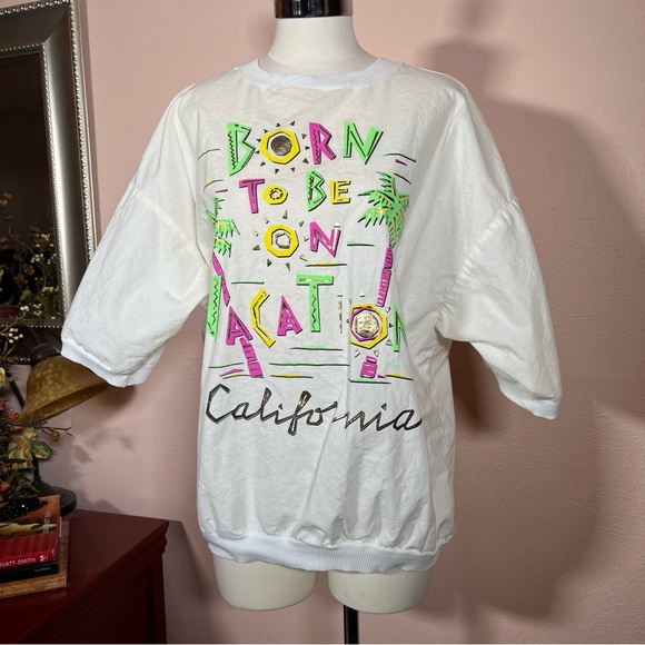 Vintage 80 90 Oversized California Palm tree Vacation Tee shirt - Picture 16 of 16